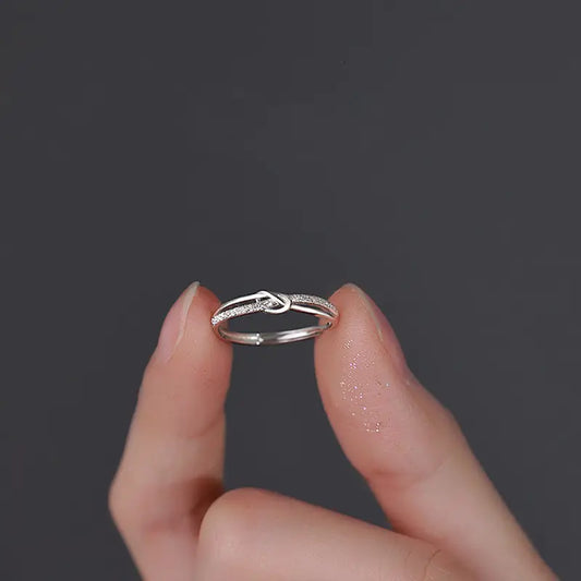 Sterling Silver Star Opening Ring for Women